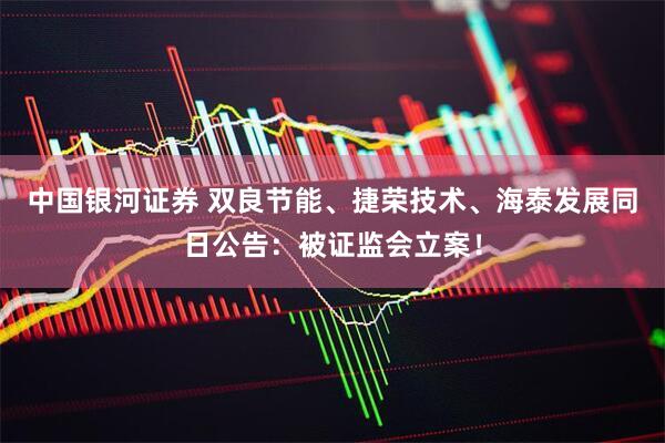 中国银河证券 双良节能、捷荣技术、海泰发展同日公告：被证监会立案！