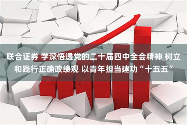 联合证券 学深悟透党的二十届四中全会精神 树立和践行正确政绩观 以青年担当建功“十五五”